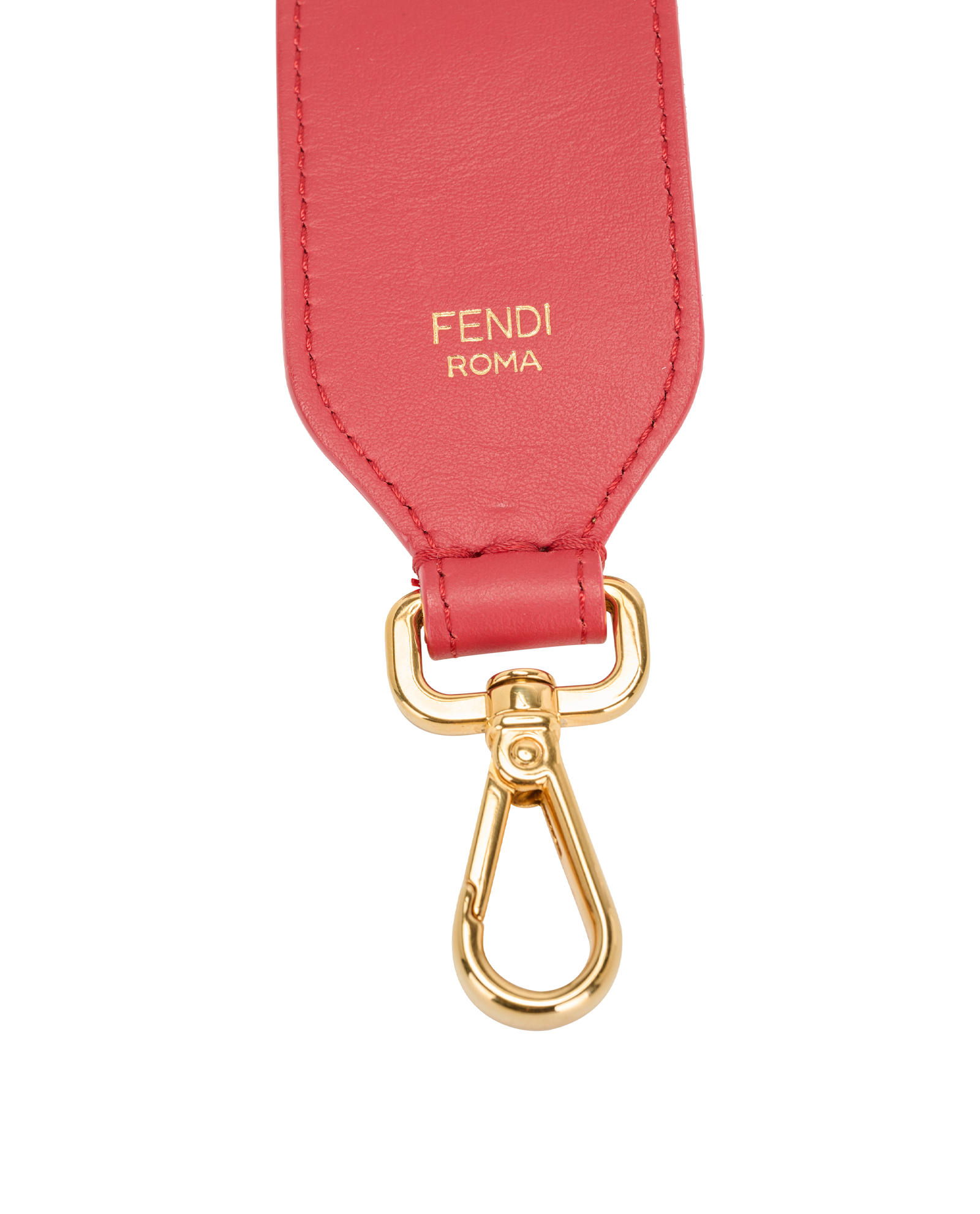 Fendi Small Zucca Bag Strap, &pound;175, Accessories, Brown/Red, Leather/Velvet, Other view